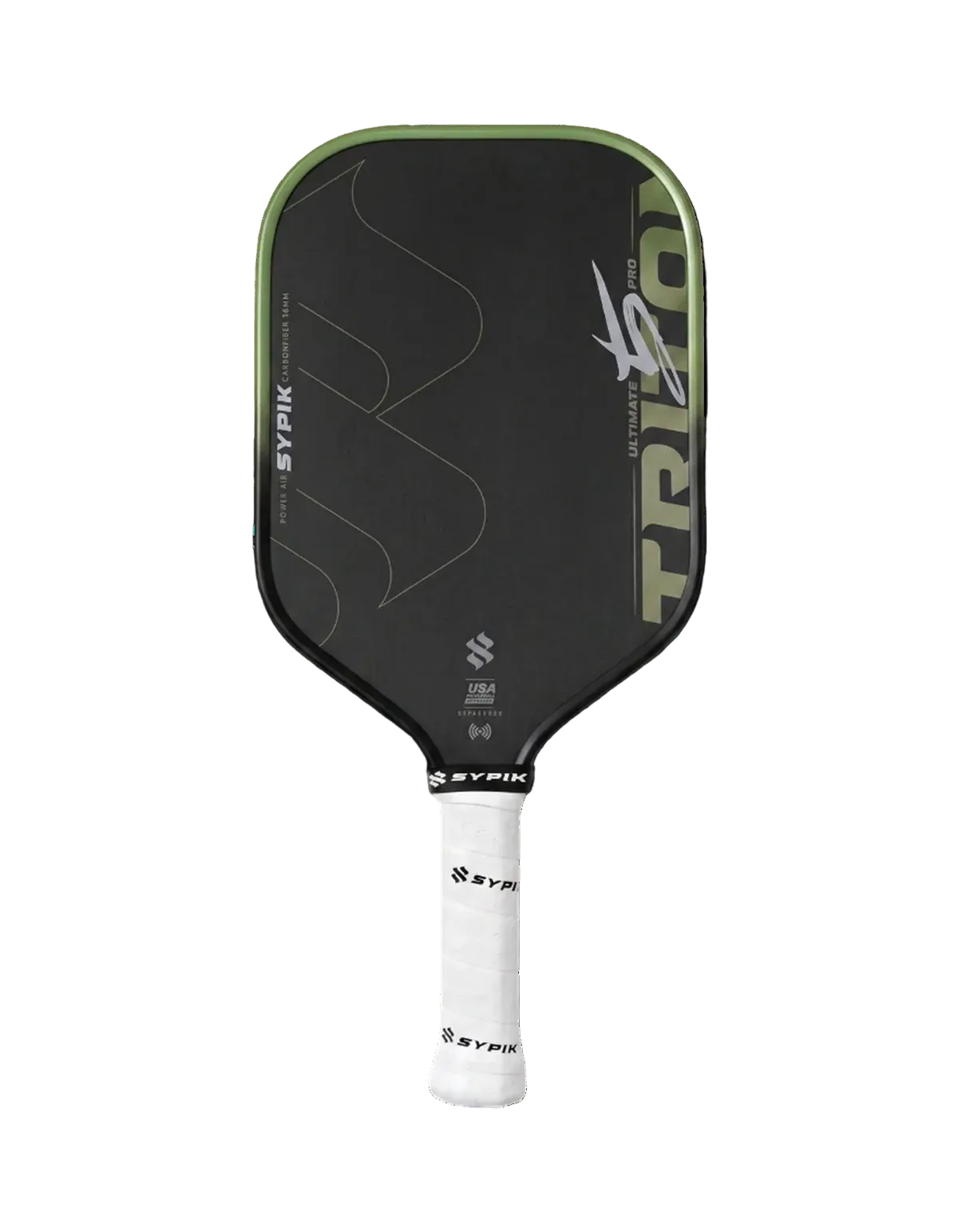 Sypik Triton 5 Pro Olive Dust 16mm Hybrid Pickleball Paddle Front View