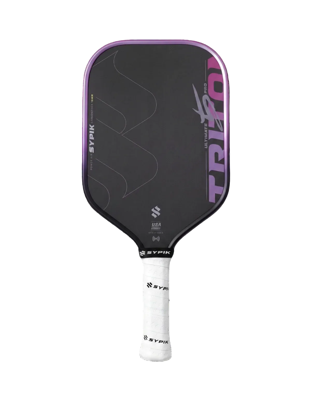 Sypik Triton 5 Pro Violet Haze 16mm Hybrid Pickleball Paddle Front View
