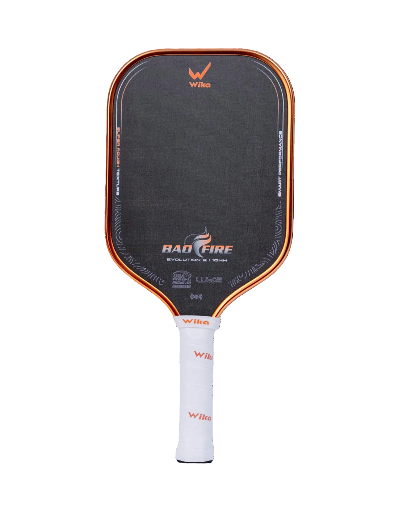 Wika Bao Fire Evolution 2 Orange Pickleball Paddle Front View