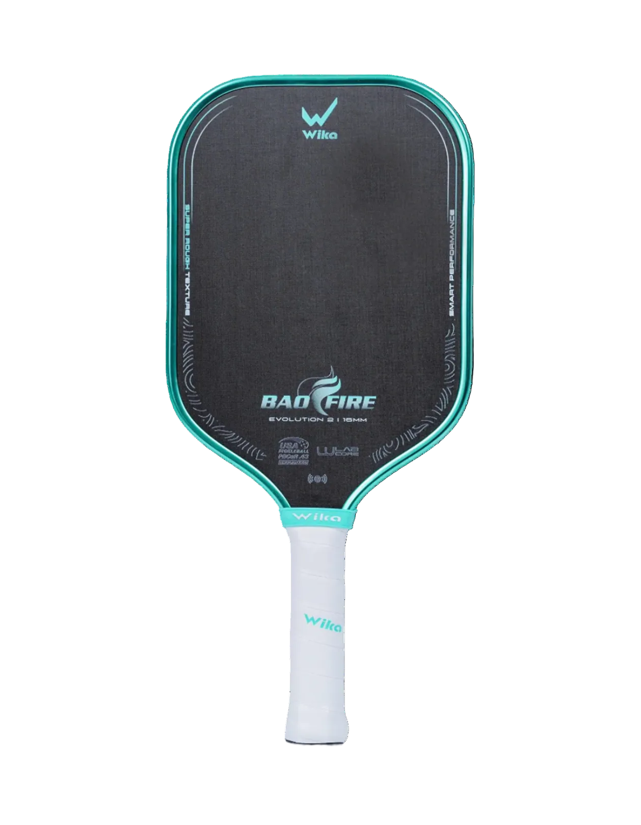 Wika Bao Fire Evolution 2 Teal Pickleball Paddle Front View